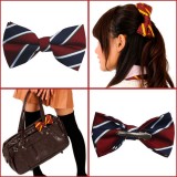 TEENS EVER 12AW 蝶ネクタイ(エンジＸネイビー)スクールネクタイ 制服ネクタイ リボンタイ チョウネクタイ 女子 高校生 中学生 学校 4560320846284