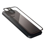 【代引不可】iPhone 13 mini 5.4インチ 2眼モデル 背面保護アクリルパネル 硬度3H 高光沢 背面保護パネル クリア×ブラックフレーム エレコム PM-A21AFLGGUFBK