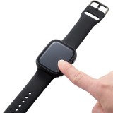 【代引不可】アップルウォッチ カバー Apple Watch Series 8/7 45mm フルカバー セラミックコート ゴリラガラス 全面保護 液晶 側面 耐衝撃 側面マット ブラック エレコム AW-22AFCGOCBK