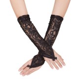 Magical Doll Premium レースグローブ Emily black レース グローブ 手袋 セクシー ファッション コスプレ 仮装 変装 グッズ 小道具 クリアストーン 4560320856498