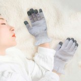 スマホが使えるシルク混のおやすみ手袋 乾燥対策 手袋 ハンドケア 富士パックス h1072