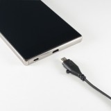 USB充電＆同期ケーブル リール 70cm Wリバーシブル microUSB 両面挿し 充電 データ通信 旅行用 ブラック カシムラ NWM-15