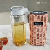 クーラーカバー付き スクエアピッチャー ピッチャー容器 ウォータージャグ 保冷カバー付 角型ピッチャー 熱湯 耐熱 横置き 広口 アウトドア レジャー スパイス SFVG2002