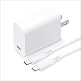 USB PD 電源アダプタ USB-Cポート USB-C to Cケーブル付き 充電 コンセント iPhone/iPad/iPod ホワイト PGA PG-PD18AD4W