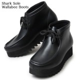 【北海道・沖縄・離島配送不可】SHARK SOLE WALLABEE BOOTS 厚底 ワラビー ブラック 黒 S glabella glbb-249