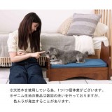 【北海道・沖縄・離島配送不可】【代引不可】ペットベッド ミニサイズ ペット用 犬用 猫用 猫モチーフ 猫型 雲モチーフ 取り外せるデニム生地のカバーリング 可愛い おしゃれ 簡単組立 インテリア 家具 ペットグッズ ペット用品 東谷 PET-69