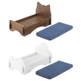 【北海道・沖縄・離島配送不可】【代引不可】ペットベッド ミニサイズ ペット用 犬用 猫用 猫モチーフ 猫型 雲モチーフ 取り外せるデニム生地のカバーリング 可愛い おしゃれ 簡単組立 インテリア 家具 ペットグッズ ペット用品 東谷 PET-69