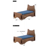 【北海道・沖縄・離島配送不可】【代引不可】ペットベッド ミニサイズ ペット用 犬用 猫用 猫モチーフ 猫型 雲モチーフ 取り外せるデニム生地のカバーリング 可愛い おしゃれ 簡単組立 インテリア 家具 ペットグッズ ペット用品 東谷 PET-69