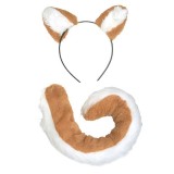 けもみみしっぽセット 柴犬 耳とシッポのセット 犬 ドッグ Dog コスプレ 仮装 変装 かわいい 人気 クリアストーン 4560320908463