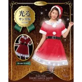 XM-16 エレクトリックショートスリーブサンタ レディース サンタ クリスマス コスプレ コスチューム 衣装 仮装 変装 クリアストーン 4560320868620