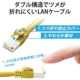 【即納】【代引不可】LANケーブル CAT6A  3m 高速 10Gbps ストレート 爪折れ防止  イエロー エレコム LD-GPAT/YL3/RS