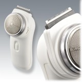 回転式ポケットシェーバー 電池式/キワゾリ刃付/ホワイト OHM HB-SB11R-W