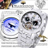 ジョンハリソン 腕時計 ウォッチ 多機能付 ビッグテンプ 自動巻&手巻 高級 ブランド メンズ J.HARRISON JH-008WB