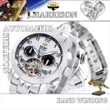 ジョンハリソン 腕時計 ウォッチ 多機能付 ビッグテンプ 自動巻&手巻 高級 ブランド メンズ J.HARRISON JH-008WB