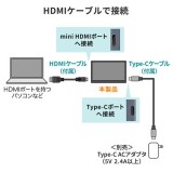 【即納】【代引不可】モバイルディスプレイ 15.8インチ Type-Cポート接続 スピーカー内蔵 モバイルワーク コンパクト 持ち運び 便利 サンワサプライ DP-03
