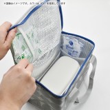 kinos チルドバッグ (S) 保冷剤ポケット ポリエステル 幅21cm ネイビー 現代百貨 A628NV