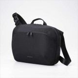 【即納】【代引不可】メッセンジャーバッグ ショルダーバッグ 14インチPC対応 撥水 衝撃吸収 小物整理ポケット付 通勤 通気性 ZEROSHOCK ブラック エレコム ZSB-SB01P14BK