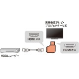 HDMIアダプタ　L型 (左) ケーブル 配線 オーディオ AV機器 PC パソコン 周辺機器 サンワサプライ AD-HD29LYL