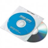 【代引不可】サンワサプライ DVD・CD不織布ケース（リング穴付・ホワイト） FCD-FR50WN