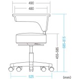 【代引不可】メディカルチェア ホワイト 背もたれにも肘かけにもなる2WAY肘を装備 病院向けのビニールレザー張りの丸椅子 サンワサプライ SNC-HP3VW2