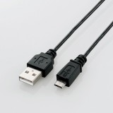 【即納】【代引不可】エレコム ELECOM USB2.0ケーブル A-microBタイプ スリム 2m ブラック U2C-AMBX20BK [PC] U2C-AMBX20BK