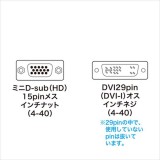 【代引不可】DVIアダプタ DVI変換用 ミニD-sub15pinメス-DVI29pinオス 変換アダプタ サンワサプライ AD-DV02K