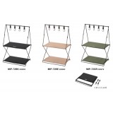 【北海道・沖縄・離島配送不可】【代引不可】フォールディングハンギングラック シェルフ W47×D33×H71cm 折りたたみ 折り畳み スチール ポリエステル フック付き インテリア 家具 収納 アウトドア キャンプ 組立式 東谷 MIP-72