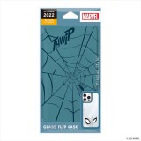 iPhone 14 Pro Max 6.7インチ 用 ガラスフリップ ケース カバー スパイダーマン 背面ガラス マグネットロック 手帳型ケース MARVEL マーベル PGA PG-DGF22S20SPM