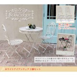 【北海道・沖縄・離島配送不可】【代引不可】ガーデンチェア ホワイトアイアンチェア 2脚セット スチール ベランダ バルコニー テラス 庭 ガーデン ガーデンファニチャー シャビー アンティーク風 エレガント 上品 ブランティーク 住まいスタイル SPL-6627WHT-2P