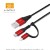 USBケーブル 充電 通信 充電ケーブル 通信ケーブル 50ｃｍ 変換コネクタ付 2in1 USBタフケーブル Lightning micro USB 50センチ ライトニング マイクロUSB 強化メッシュケーブル  PGA PG-LMC05
