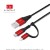 USBケーブル 充電 通信 充電ケーブル 通信ケーブル 1ｍ 変換コネクタ付 2in1 USBタフケーブル Lightning micro USB 100センチ ライトニング マイクロUSB 強化メッシュケーブル  PGA PG-LMC10