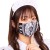 コスマスク レースリボン 黒 マスク コスプレグッズ デザインマスク 小顔効果デザイン かわいい おしゃれ 雑貨  クリアストーン 4560320895558