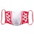 コスマスク  レースアップ 赤 マスク コスプレグッズ デザインマスク 小顔効果デザイン かわいい おしゃれ 雑貨  クリアストーン 4560320895572