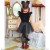 HW プティシャノワール キッズ  コスチューム キッズサイズ こどもサイズ ハロウィン コスプレ 衣装 仮装 変装 黒猫 ブラックキャット ワンピース 猫耳カチューシャ付き 女の子 クリアストーン HWK-002