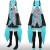 公式 初音ミク コスチュームセット Ladies Mサイズ バーチャルアイドル ボーカロイド コスチューム コスプレ 変装 仮装 TRANTRIP 0592-026