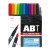 デュアルブラッシュペン 水性マーカー ABT 12色セット ベーシック 筆ペン 細ペン ツインタイプ グラフィックマーカー アートペン トンボ鉛筆 AB-T12CBA