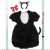 HW ふわもこアニマル ブラックキャット コスチューム レディースサイズ 女性 ハロウィン コスプレ 衣装 仮装 変装 黒猫 キャット ねこ 耳しっぽ付き ワンピース クリアストーン 4580136528259