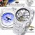 ジョンハリソン 腕時計 ウォッチ 多機能付 ビッグテンプ 自動巻&手巻 高級 ブランド メンズ J.HARRISON JH-008WW