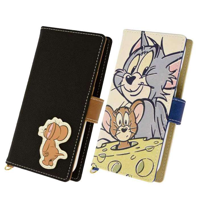 汎用型 多機種対応 手帳型 ケース カバー トムアンドジェリー マルチフリップカバー M