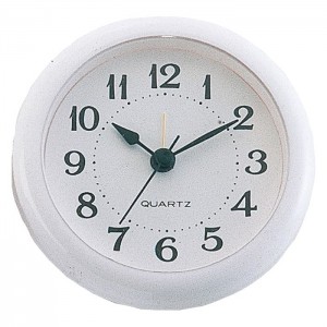 時計 アラーム時計 丸型時計 ホワイト アラーム付 クロック CLOCK 丸型 アラーム付時計 シンプル 丸 アーテック  5155