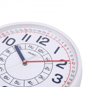 掛け時計 アナログ 直径28cm お子様の学習用に最適 知育時計 ステップ