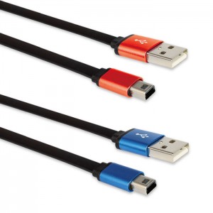 newニンテンドー3DS/3DSLL USB充電器 充電ケーブル アルミフラットケーブル 1.2m アローン ALG-N3DAF